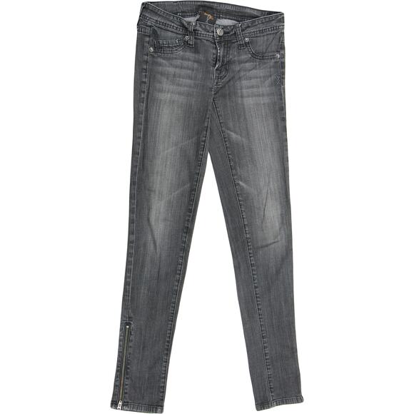 Genetic Denim The James Distressed Ankle Zippered Leg Skinny Jeans 27 - Picture 1 of 3